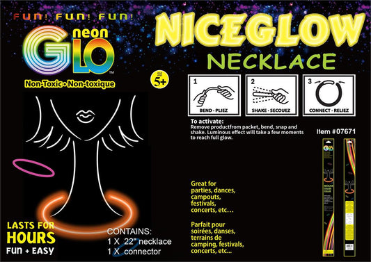 Neon Glo Necklace One-piece 22" 5 colors