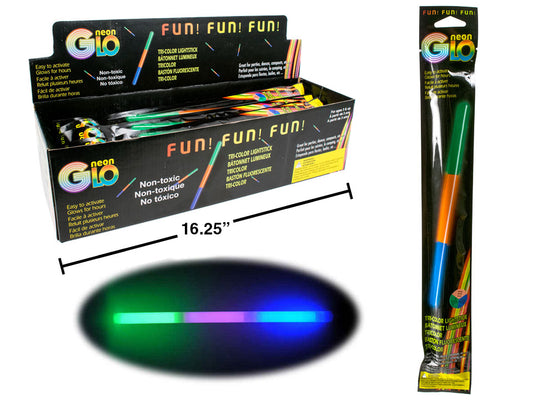 Neon Glo Light Stick 12" Tri-colour foil bag