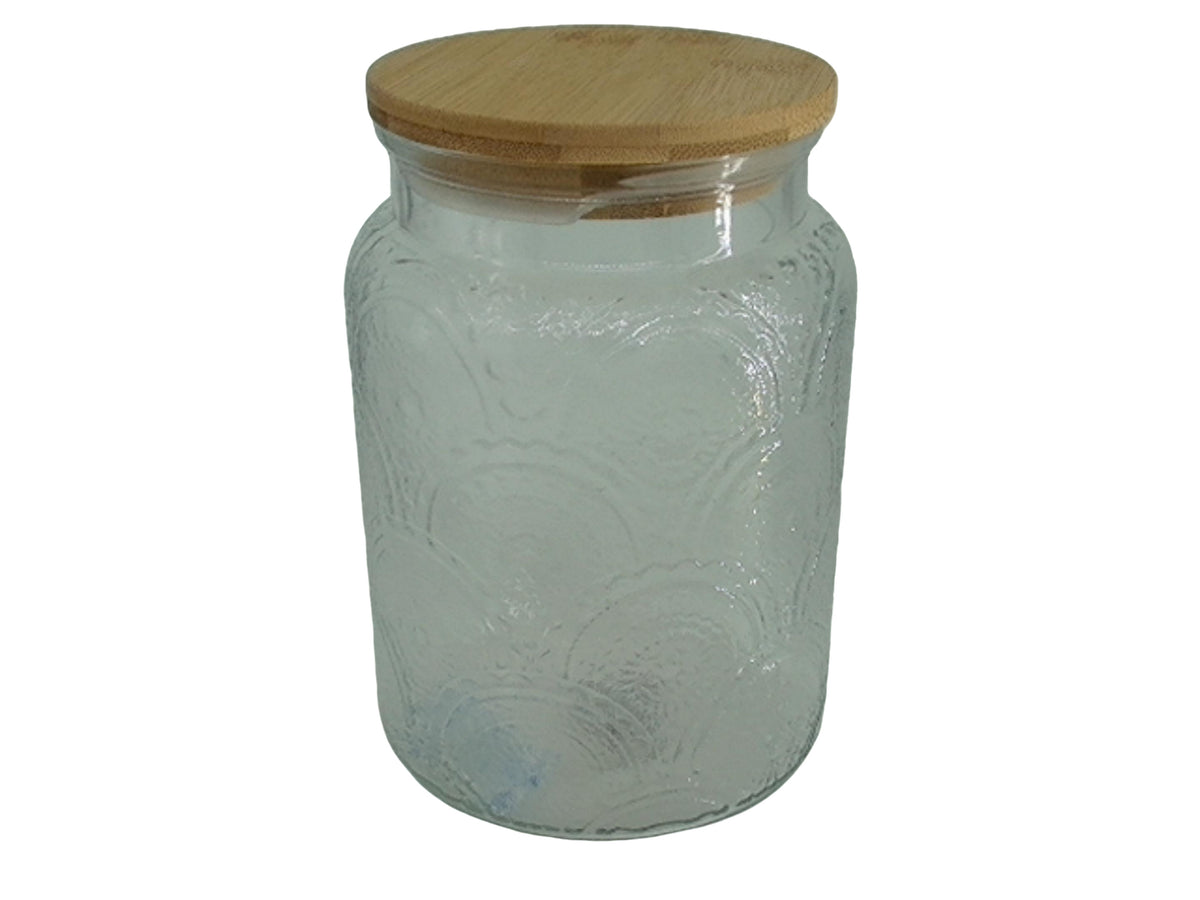 Storage jar with bamboo lid 1L 34oz