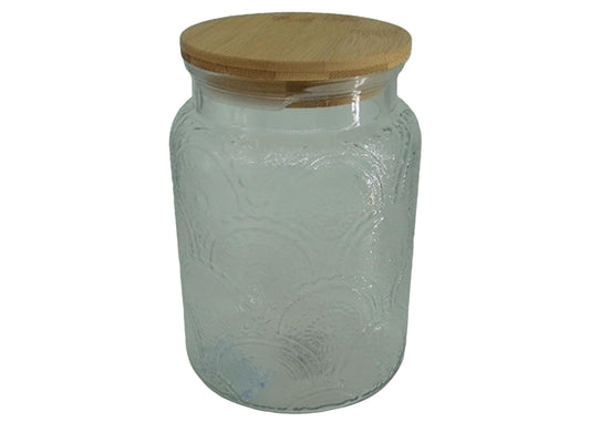 Storage jar with bamboo lid 1L 34oz