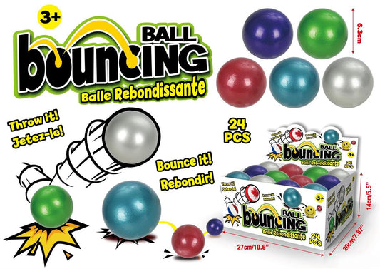 Bouncing Ball Metallic 2.5" 5 cols, Ref to #07424