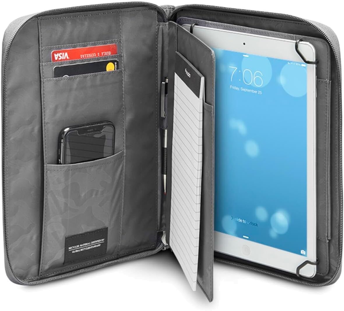 Fresh Tablet Portfolio Grey Fits All iPads Solo New York - Additional View