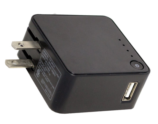 2 In 1 USB-A Wall Charger w/2600mah Back Up Battery Fuse