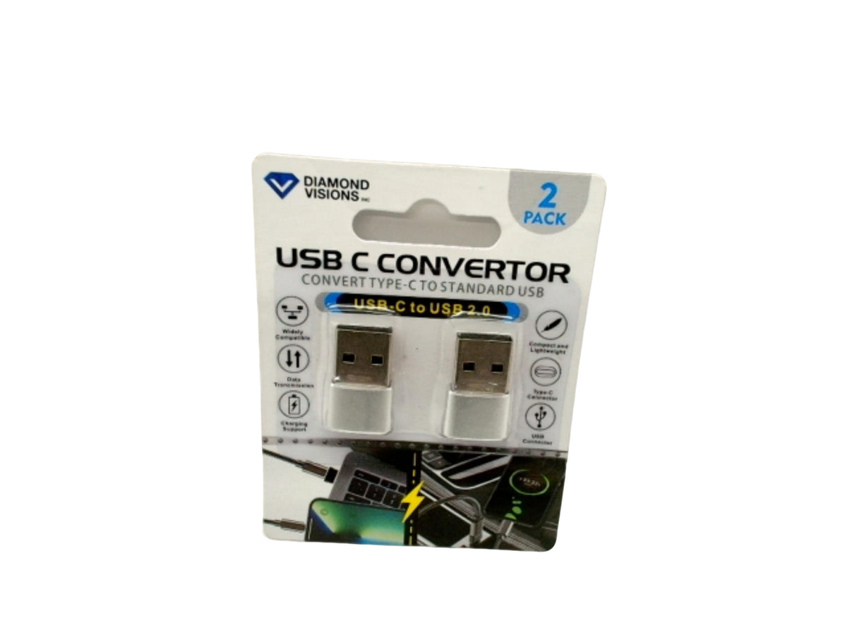 USB-C to USB 2.0 Converter 2pk. Diamond Visions