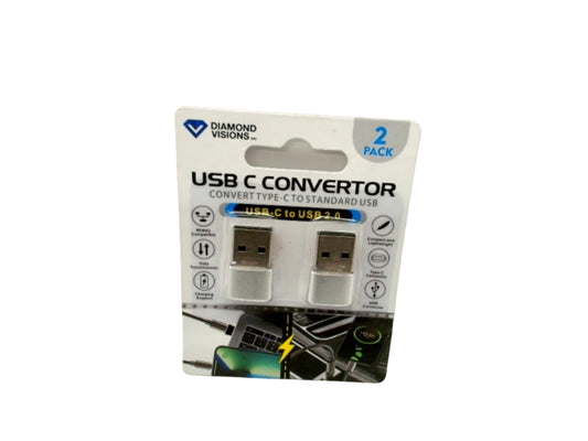 USB-C to USB 2.0 Converter 2pk. Diamond Visions