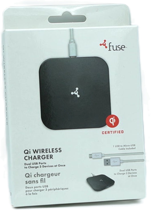 Qi Wireless Charger Dual USB Ports Fuse