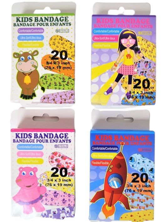 Kids Bandage 20 Count Asstd 3/4in X 3in