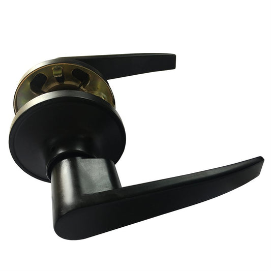 Door Lock Lever Passage Black Straight Handle