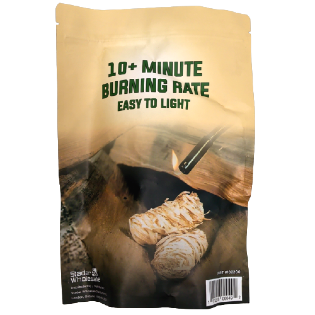 Firestarters 15 Pack All Natural Eco Friendly Wax Carbon Wood Rolls
