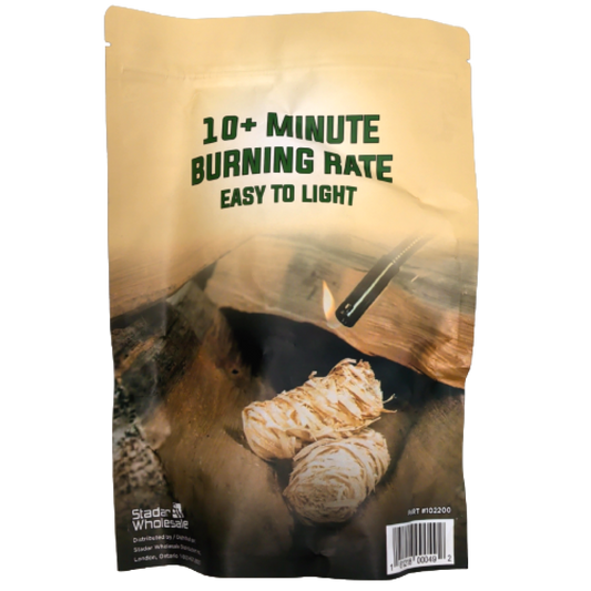 Firestarters 15 Pack All Natural Eco Friendly Wax Carbon Wood Rolls