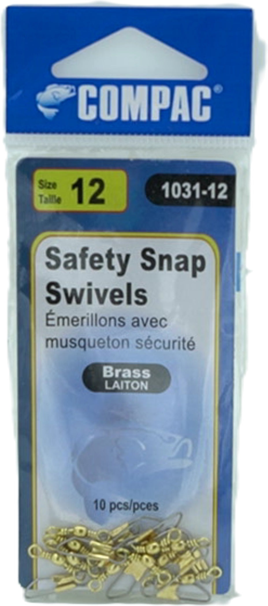 Barrel swivels with safety snaps, 10 pack