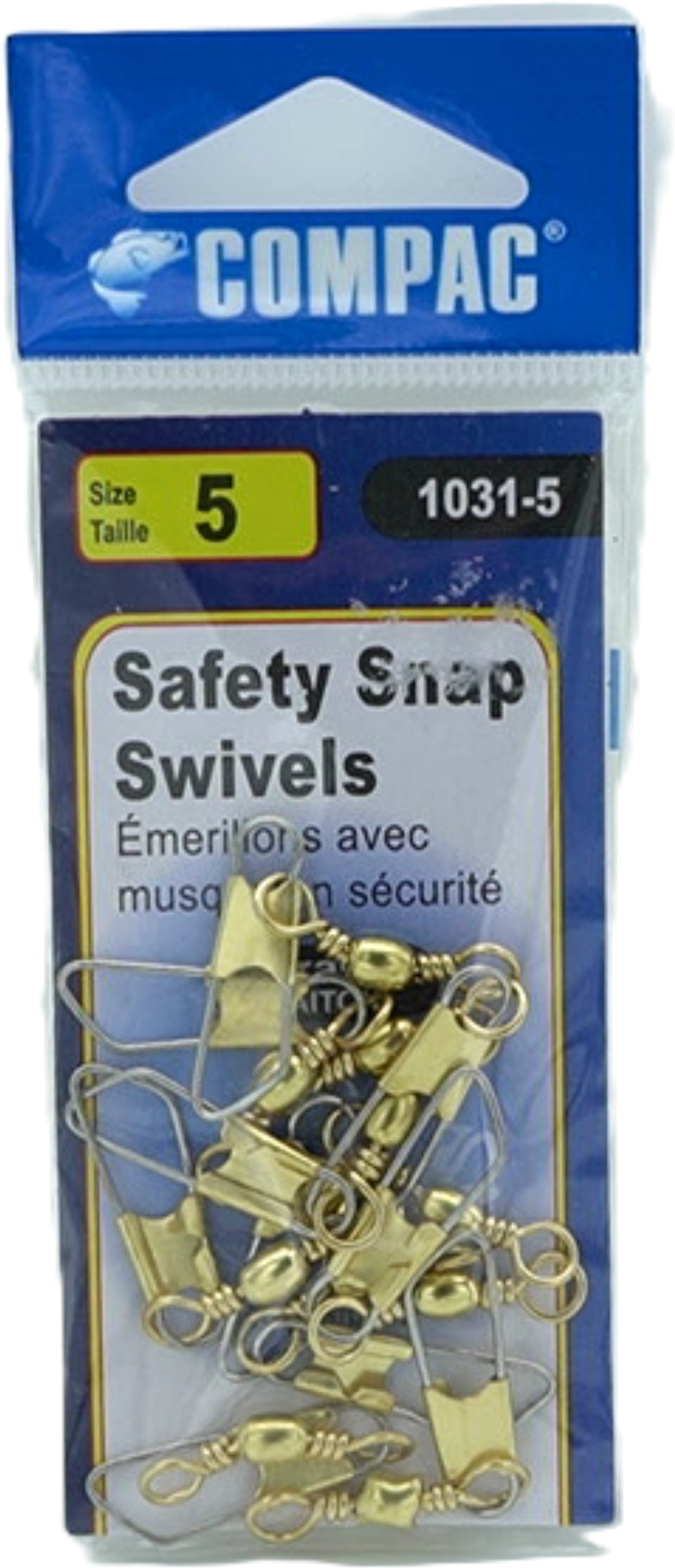 Barrel swivels with safety snaps, 10 pack