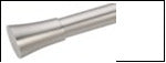 curtain rod Silver extendable "triangle solid"  ", 1" diam, 66" x 120 inch