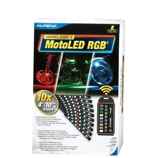 Motoled Rgb Wireless 4" Strips 10pk. Alpena