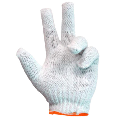 Gloves Knitted Cotton Red S