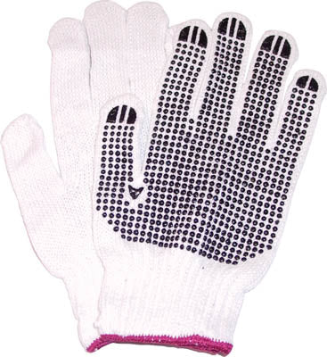 Gants tricotés coton pois nrs rges douz ptt/mm