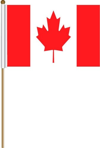 Flag Canadian On Stick 12" X18"