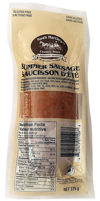 Summer Sausage 375g - Mini - Heidelberg Foods Ltd. Made in Canada
