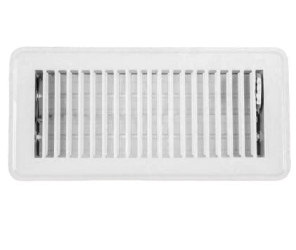 Floor Register Steel 4 x 10in White