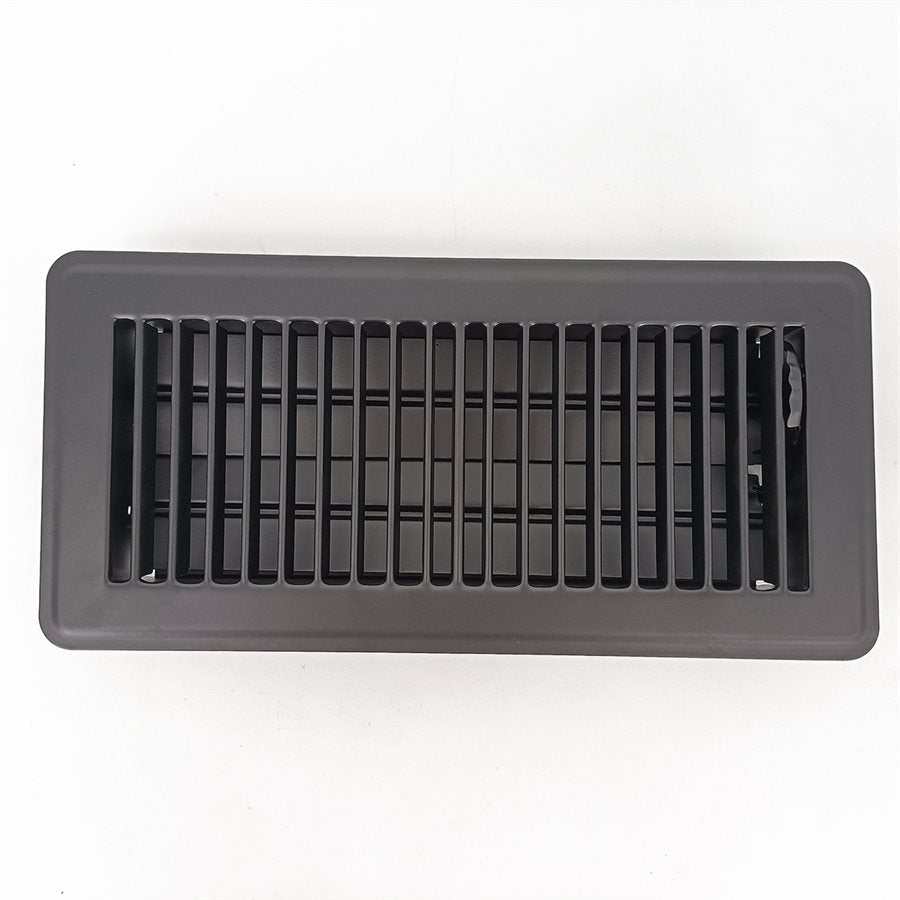 Floor Register Steel 4 x 10in Black