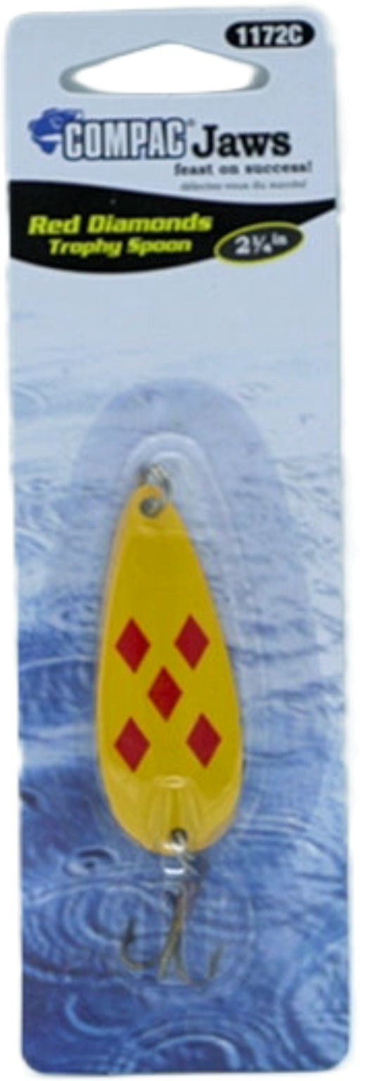 2-1/4" five of diamonds spoon, blister carded