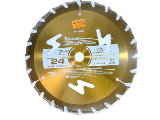 Lame de scie 7 1/4 trait de coupe fin 24 dents
