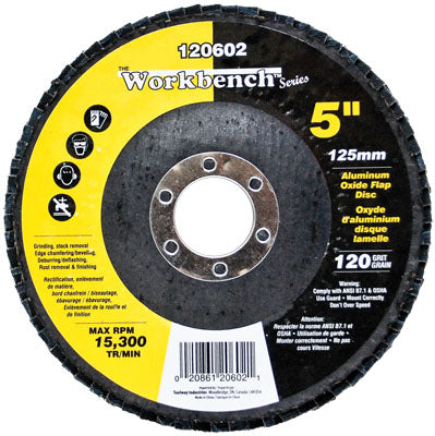 Disque à lamelles 120 grains 5 po oxyde d'aluminium