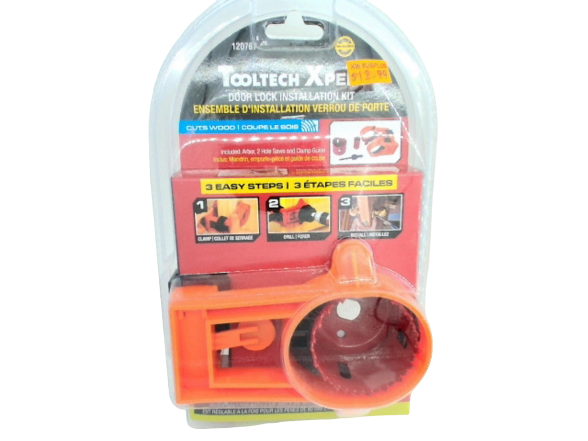Kit d'installation de serrure de porte - bois