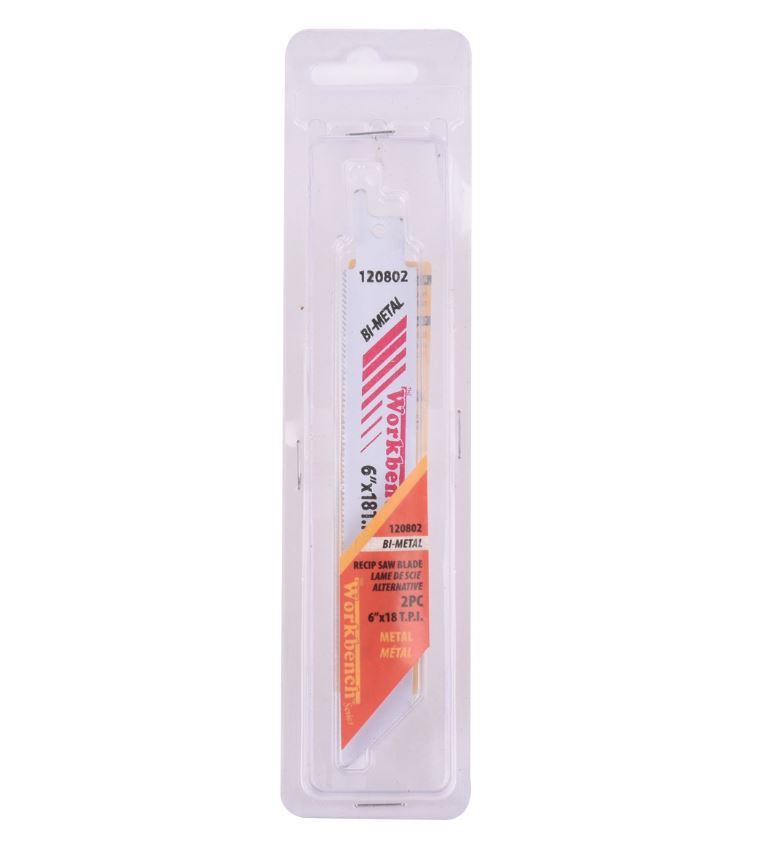 2Pk Reciprocating Blade Metal 6" 18T Bi Metal HSS 