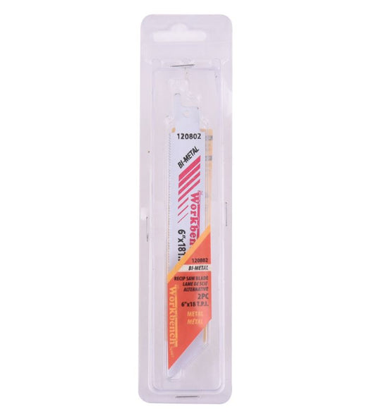 2Pk Reciprocating Blade Metal 6" 18T Bi Metal HSS 