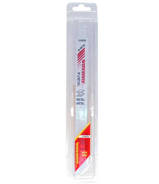 2Pk Reciprocating Blade Metal 9" 18T Bi Metal HSS 