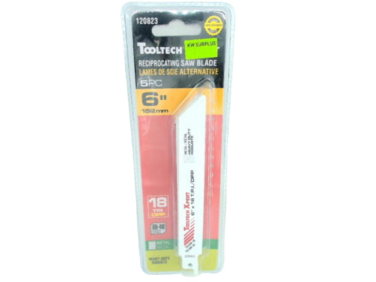 Lames de scie sabre 5 pcs 6" X 18 TPI Combo