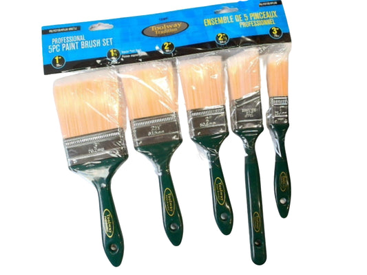 paint brush set nylon-poly 5 pc 1-3 inch