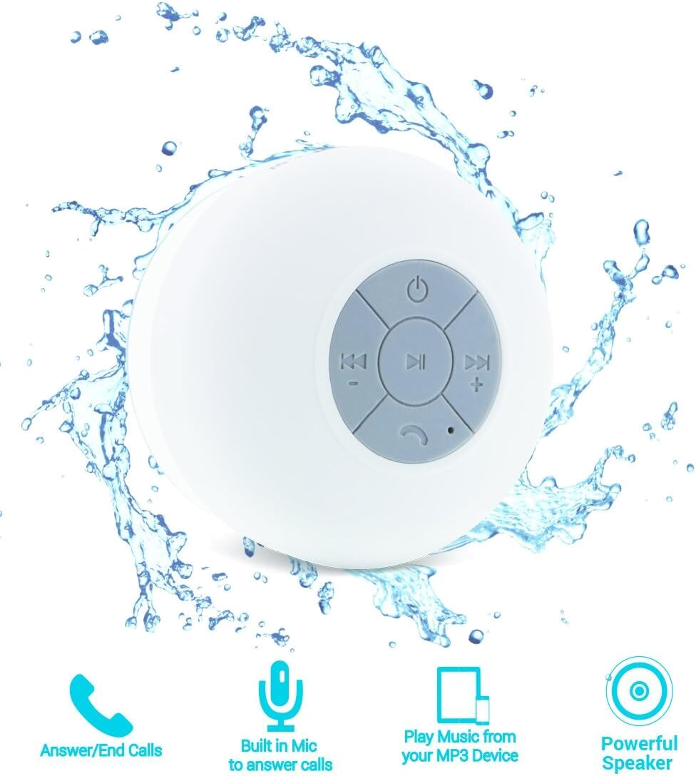 Wireless Shower Speaker White Giraffe Aduro Aqua Sound - Additional View