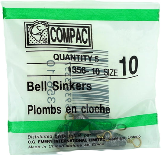Bell sinkers, size 1/8 oz, 5 pcs
