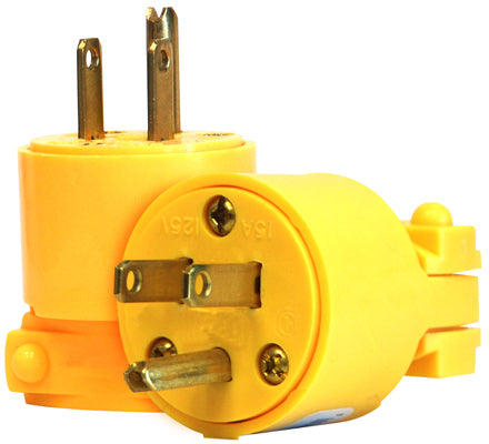 Electrical Plug Male 3 Prong 15A-125V Yellow