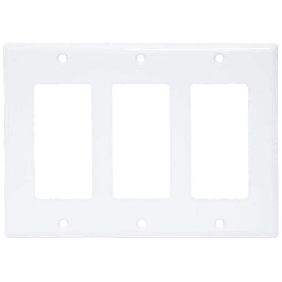 Decora Wall Plate 3-Gang White