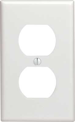 Wallplate receptacle 1 gang white
