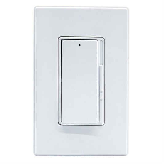 Interrupteur à bascule et variateur coulissant Decora 3 voies 1 pôle blanc