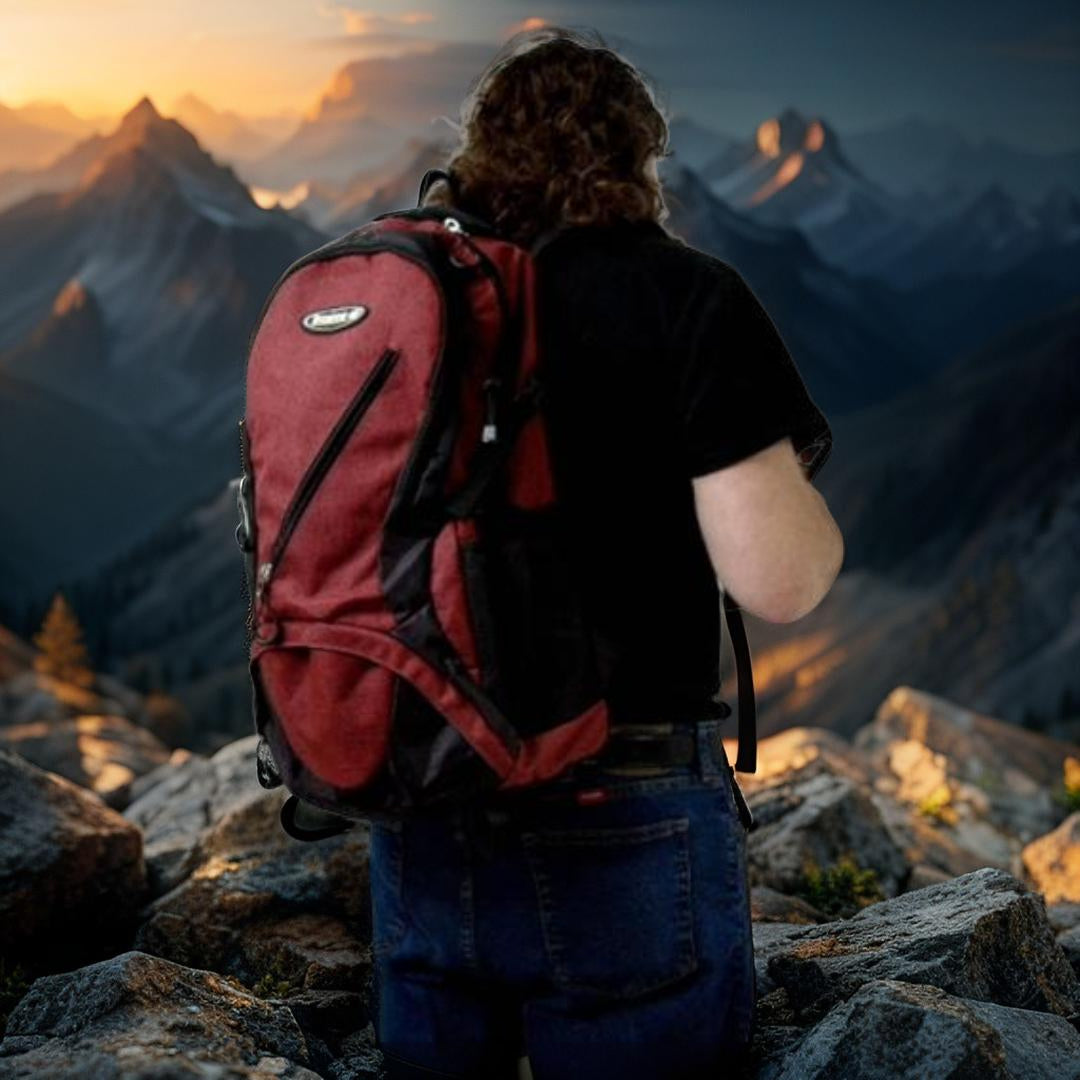 Hiker Daypack 40L Red 21"x13"x9" North 49 Backpack
