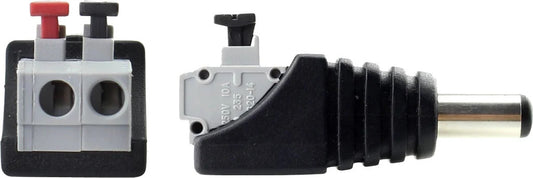 DC plug 2.1mm with push button terminal