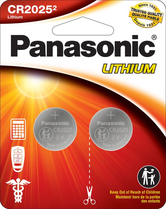 Lithium Battery Cr2025 2pk Panasonic