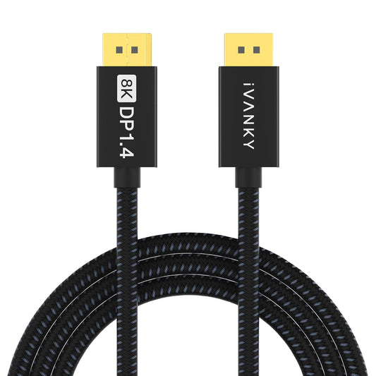 Câble Displayport 10' 32,4 Gbit/s 8K@60Hz, 4K@144Hz, 1080p@240Hz iVANKY (nécessite étiquette)