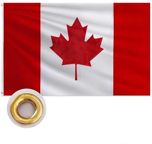 Flag Canada with grommets 3x5Ft indoor/outdoor 100% polyester(promo)