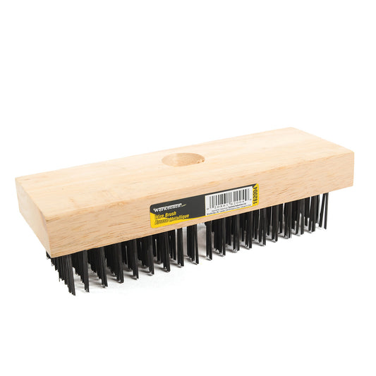 Brosse métallique 6 rangées X 19 X bloc de 7,25 po L