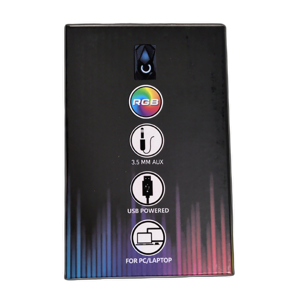 Led Gaming Speakers 3.5mm Aux Multicolor Topsku
