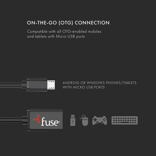 6" Otg Micro Usb Cable Fuse - Additional View