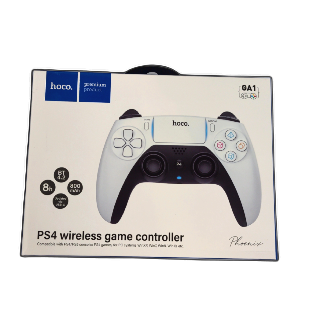 PS5 Controller Compatible w/PS4/PS5/PC White Hoco Phoenix