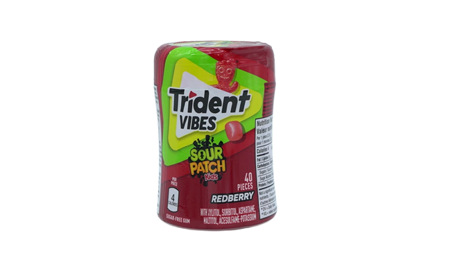 Trident vibes gum sour patch kids 40pk Redberry