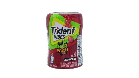 Trident vibes gum sour patch kids 40pk Redberry